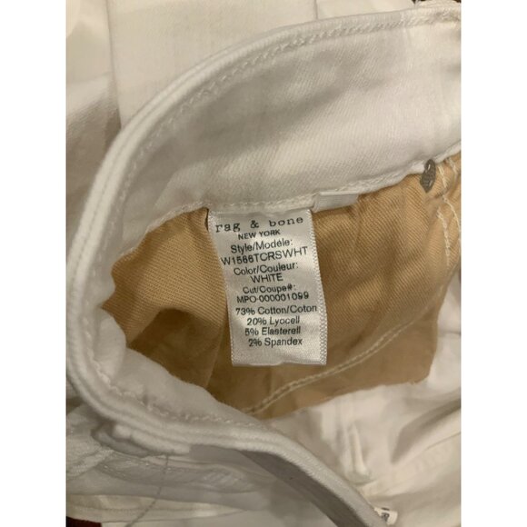 rag & bone White High Rise Skinny Ankle Denim Jeans, Size 28 - Picture 10 of 10